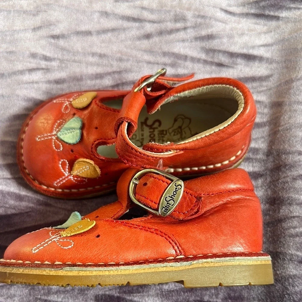 Red and Yellow Dress Shoes with Animal Face Design